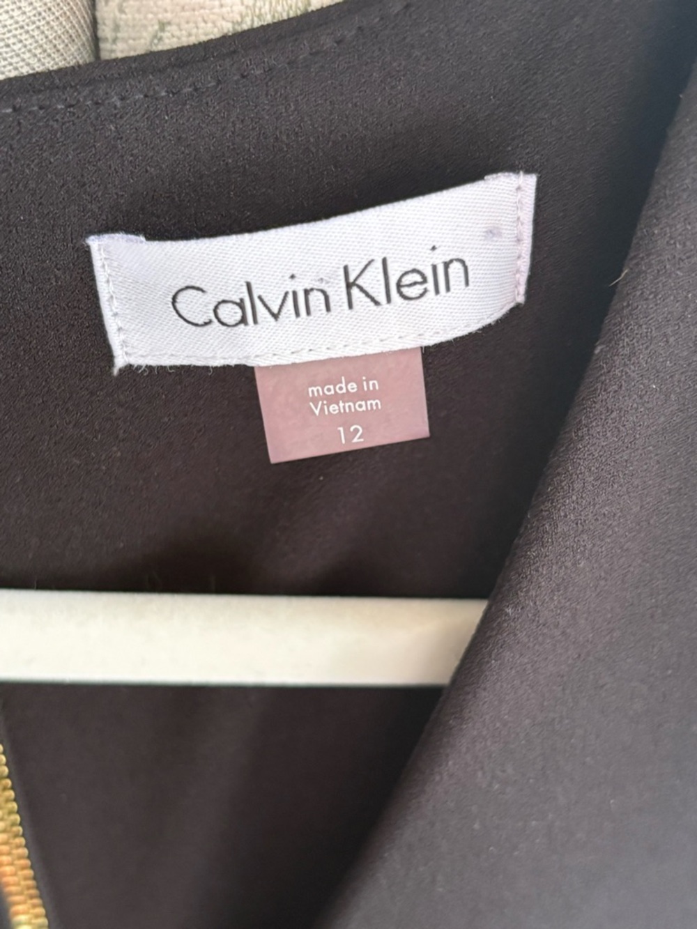 Calvin Klein Black Long-Sleeve A-Line Dress with Bow Cuffs - Picture 2 of 4